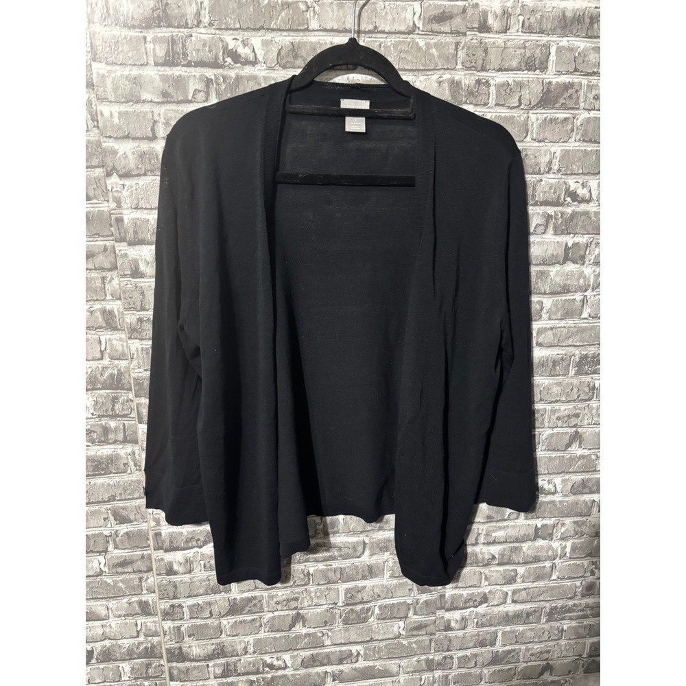 Chicos Travelers‎ Size 2 US L Open Cardigan